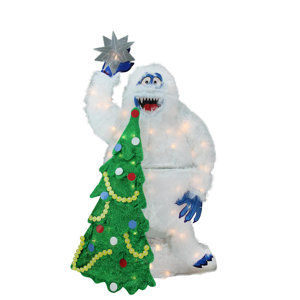 Northlight Seasonal Faux Fur Bumble with Tree and Star Christmas